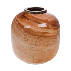 Vase Minéral boisé 29 cm