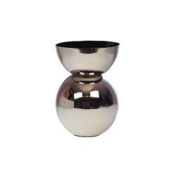 Vase Contempo silver en métal