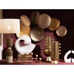 Lampe Miles taupe avec abat-jour en jute