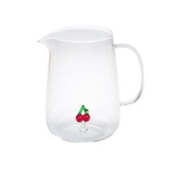 Pichet Cerise en verre H18 cm