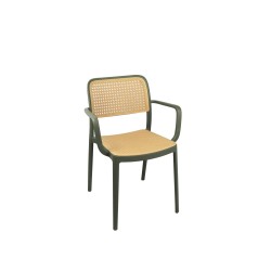Fauteuil Karl kaki (lot de 4)