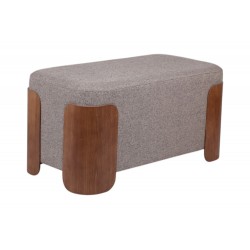 Banc en tissu café et bois...