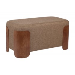 Banc en tissu marron et...