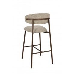 Tabouret de bar Curve noyer (lot de 2)