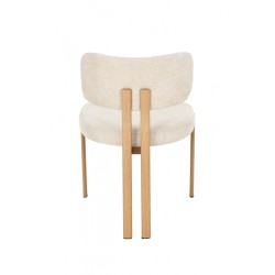 Chaise de salle à manger en tissu avec piètement finition chêne Gleen (lot de 2)