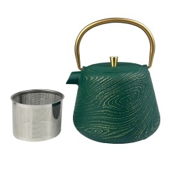 Théière en fonte avec filtre inox 1 l Glitter Green