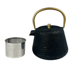Théière en fonte avec filtre inox 1 l Glitter Black