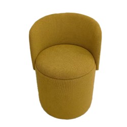 Tabouret fauteuil Eclipse jaune moutarde