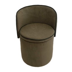 Tabouret fauteuil Eclipse kaki/noir