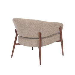Fauteuil Curve noyer marron