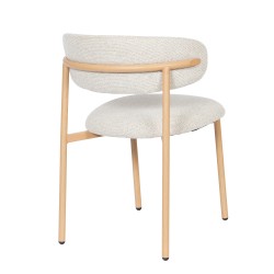 Chaise Curve chêne beige (lot de 2)