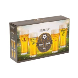 Coffret de 4 verres à bière Foot 50 cl