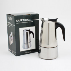 Cafetiere inox 18/8 induction 4 tasses