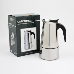 Cafetiere inox 18/8 induction 6 tasses