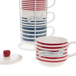 Coffret 4 tasses marinière