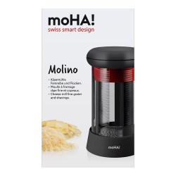 Moulin à fromage Molino râpe fine et copeaux anthracite