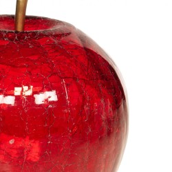 Pomme lumineuse led rouge 17 cm