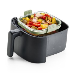 Plat en verre airfryer carré 17,5 x 18,5 cm