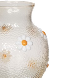 Vase verre Marguerite hauteur 17 cm