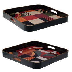 Plateau carré Calida 35 cm (1 modèle aléatoire)