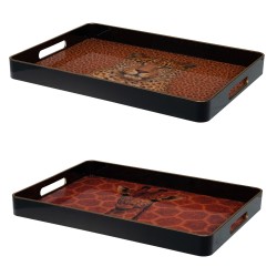 Plateau rectangulaire Safari 42x30 cm (1 modèle aléatoire)