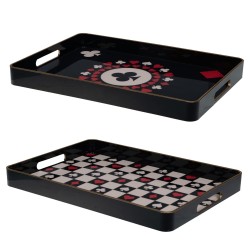 Plateau rectangulaire Poker 42x30 cm (1 modèle aléatoire)