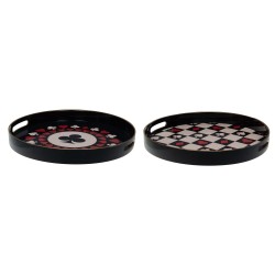 Plateau rond Poker 37 cm (1 modèle aléatoire)