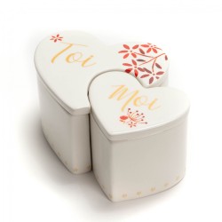 Boite en porcelaine cœur...