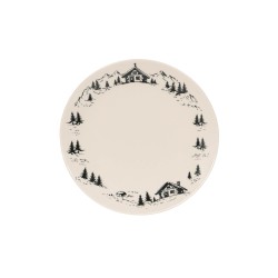 Assiette plate Alpages noir...