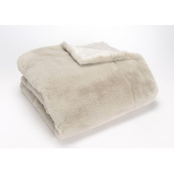 Plaid Luxe gris clair 130x170 cm