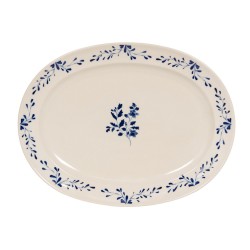 Plat ovale Appoline bleu...