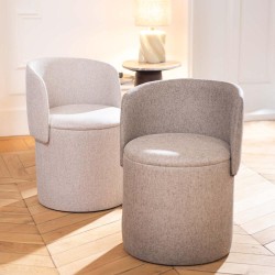 Pouf fauteuil Eclipse café
