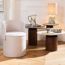 Pouf fauteuil Eclipse taupe