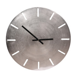 Horloge en métal argent 58 cm