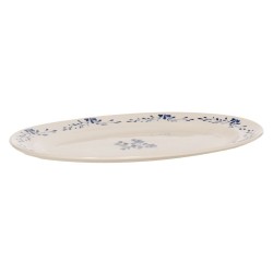 Plat ovale Appoline bleu 42x30 cm