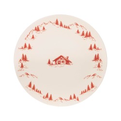 Plat rond Alpages rouge 32cm