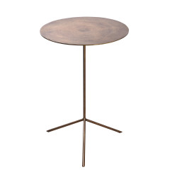 Set de 2 tables  gigognes or hauteurs 58 et 49 cm