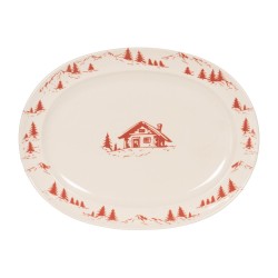 Plat ovale Alpages rouge 42...