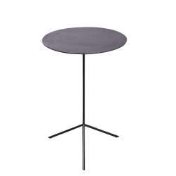 Set de 2 table gigognes hauteurs noir 58 et 49 cm 