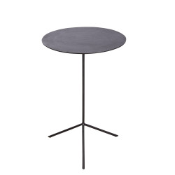 Set de 2 table gigognes hauteurs noir 58 et 49 cm