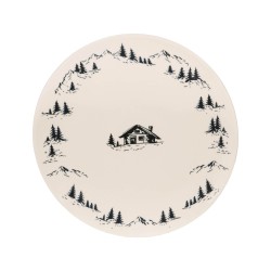 Plat rond 32cm Alpages noir