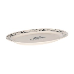 Plat ovale Alpages noir 42 cm x 30 cm