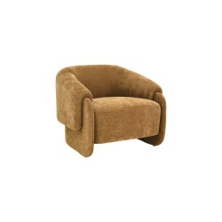 Fauteuil en tissu bronze Chris