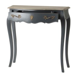 Console 1 tiroir en chêne gris L80 cm Murano Céleste