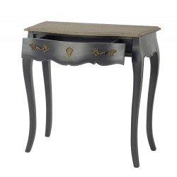 Petit bureau en chêne gris L83 cm Murano Céleste