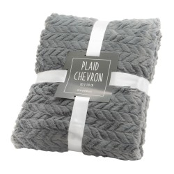 Plaid Chevron anthracite 130x170 cm