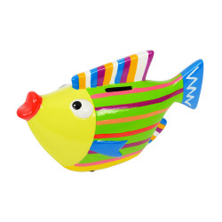 Tirelire poisson 13 cm (1 modèle aléatoire)