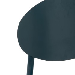 Chaise de jardin en aluminium bleu Papillon (lot de 2)
