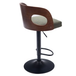 Tabouret de bar Émilie kaki 65-75 cm