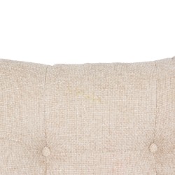 Fauteuil en tissu beige avec piètement noir Magnum